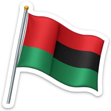 plain Flag with Red, Black and Green horizontal stripes flag   sticker