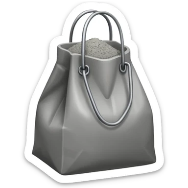 bag of concrete mix sticker