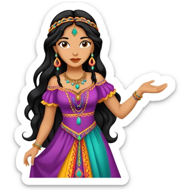 Esmeralda gypsy woman from Hunchback of Notre Dame sticker