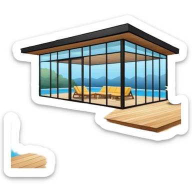 pool house sticker