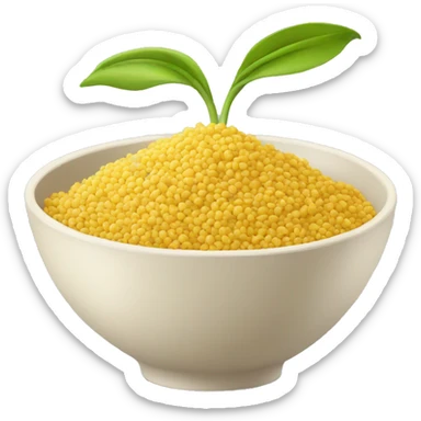 millet in a bowl sticker