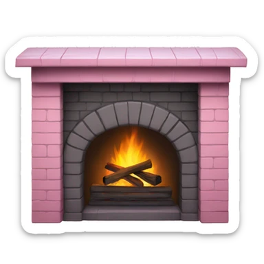 Winter Pink FirePlace sticker