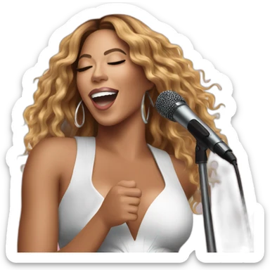 Concert beyoncé singing in mic sticker