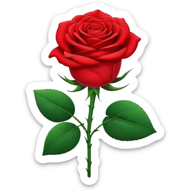 rose with the long stem sticker