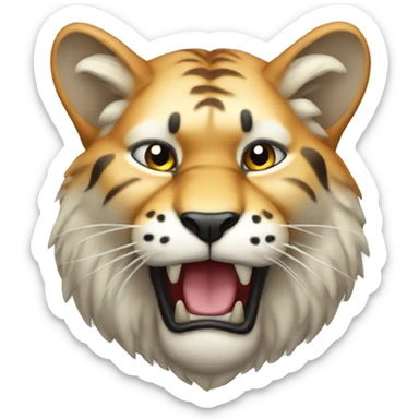 big cat head  sticker