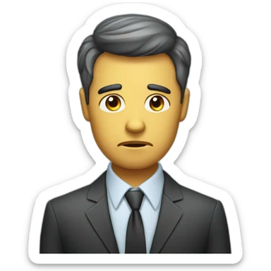 disappointed and Sad businessman sticker
