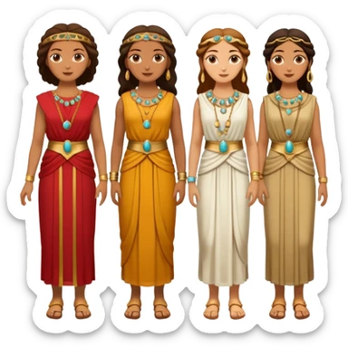 mujer cartagineses y romanos cuerpo entero sticker