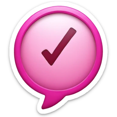 pink check mark sticker