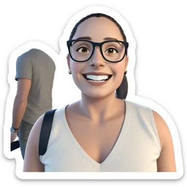 smiling outdoors at night sticker