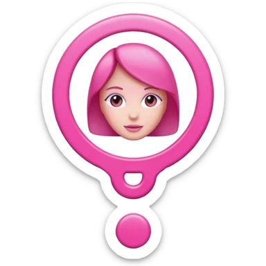 Pink Female Gender Sign  sticker