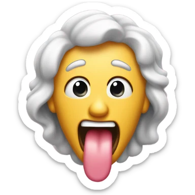 tongue out  face shaking  sticker