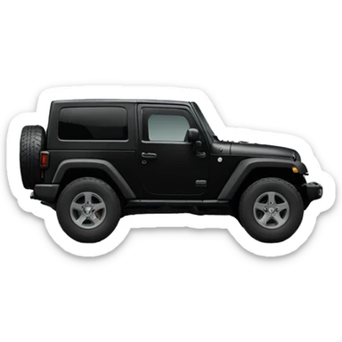 a jeep rubicon black color sticker