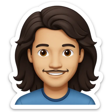 Bobby DeBarge (1956-1995) with long dark brown hair sticker