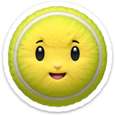 Tennis ball sticker