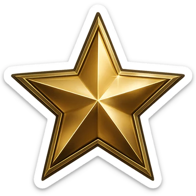 star, glamorous and stylish, no background sticker