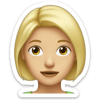 Une fille blonde aux yeux verts sticker