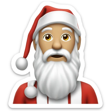 Skinny skinny skinny white Santa Claus  sticker