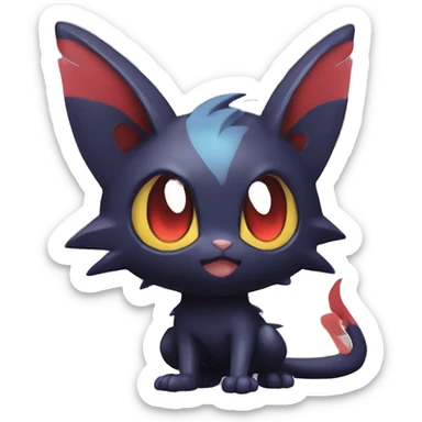 Cool Cute Edgy Chibi Noibat-Litten-Pokémon-Fakémon-hybrid sticker
