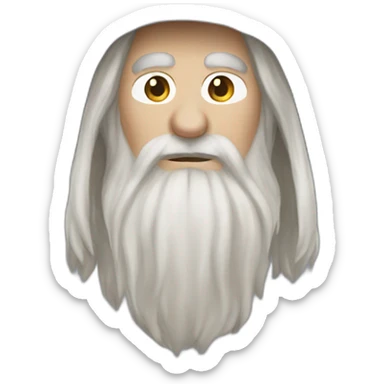 gandalf the white no hat sticker