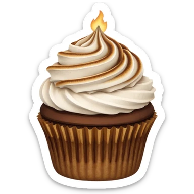 S’mores cupcake sticker