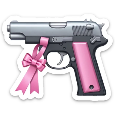 Pistol and ribbon mixer sticker