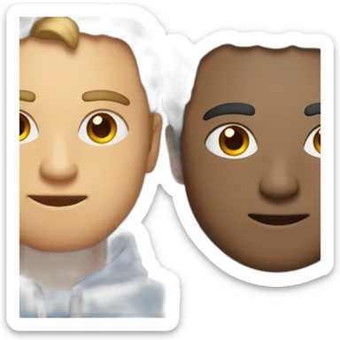 man closing one eye and opening other eye sticker