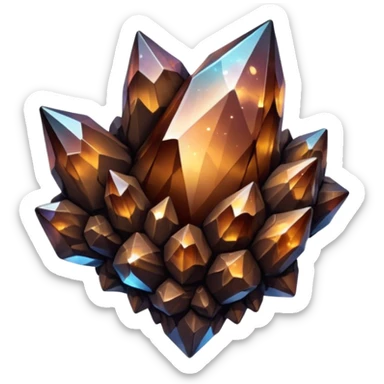 dark brown nebula crystal cluster sticker