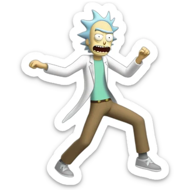 rick and morty dancing sticker