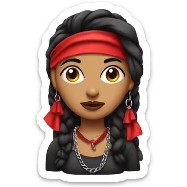 Chola with red bandana  sticker