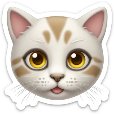 Cute cat with lihjt  sticker