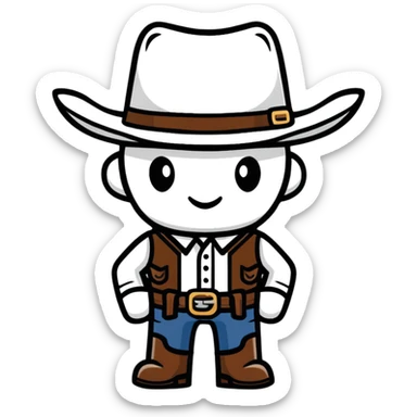 BLK letters in western cowboy style with silver outline sticker