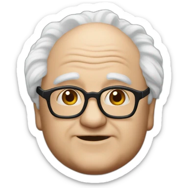 ongo gablogian danny devito white hair sticker