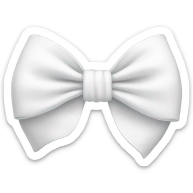 White bow  sticker