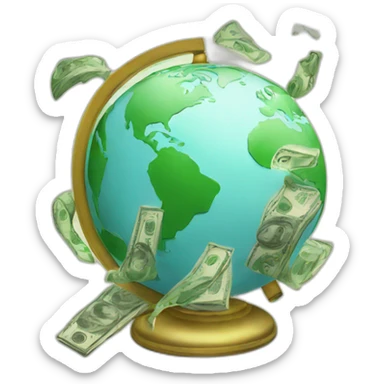 globe and Money sticker