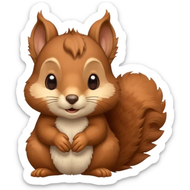 cosy squirrel eyes closed sticker