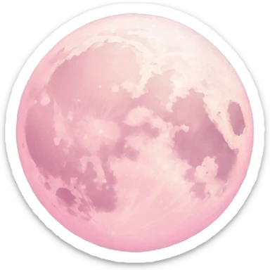 Pastel pink moon sticker