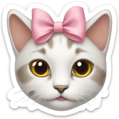 Cat with bow  sticker