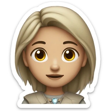 The girl who cries with a heart of stone sticker