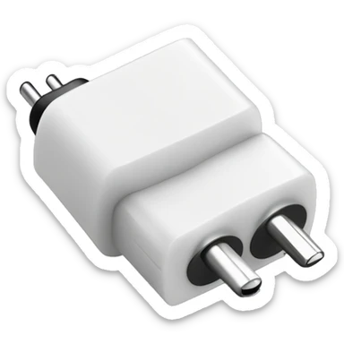 white stereo adapter mini jack to big jack for headphones  sticker