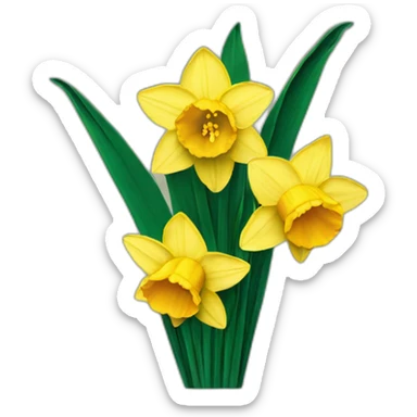 daffodil flowers sticker
