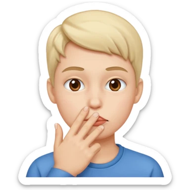 Kissy face with pinched fingers sticker