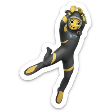 A full body diver sticker