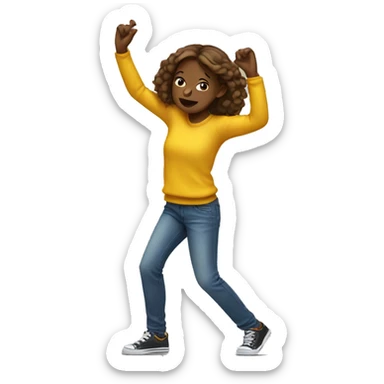 Girl hitting the dab sticker