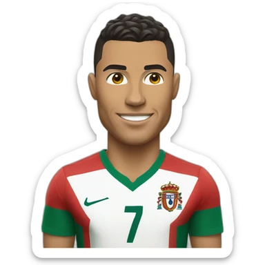 Ronaldo in Portugal jersey sticker