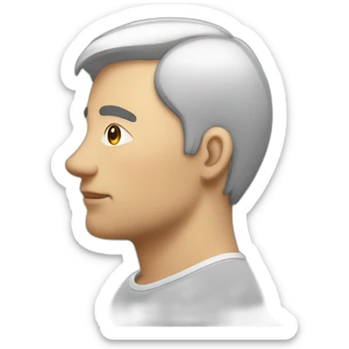 straighten your back, profile, male sticker