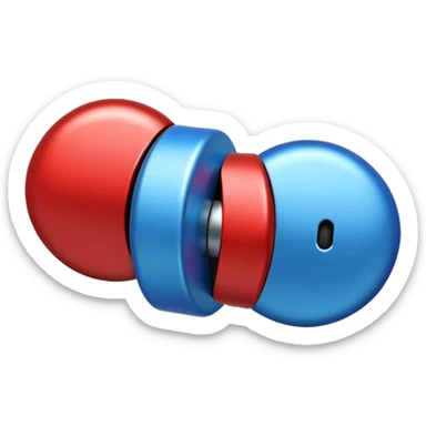 two Magnet Attraction which is in blue and red color sticker