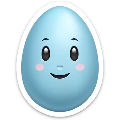 very light colored easter egg sticker