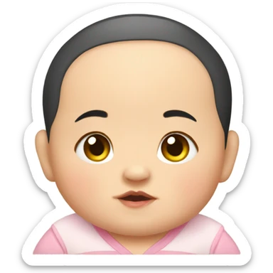 Chubby Chinese baby sticker