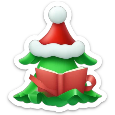 un adorno navideño rojo y verde con  la palabra Dalia en el medio sticker