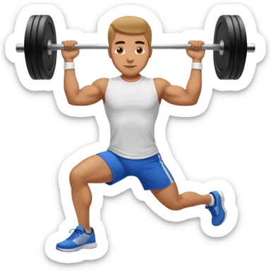 guy working out glutes with shirt on  sticker